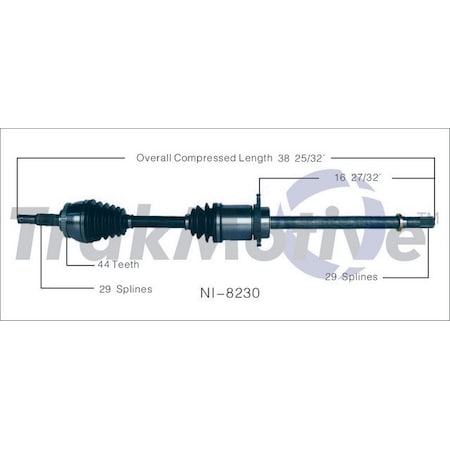 Surtrack Axle Cv Axle Shaft, Ni-8230 NI-8230